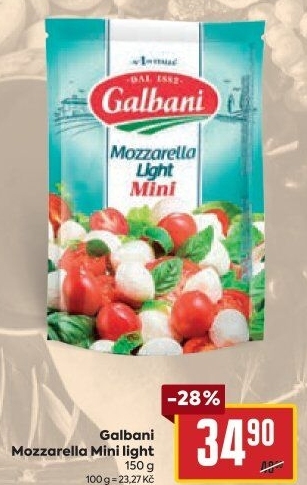 Sýr Mozzarella mini light Galbani