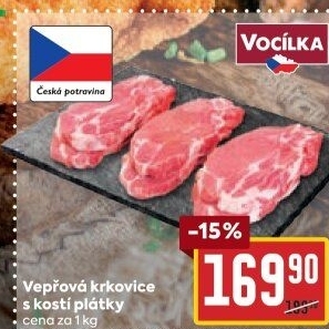 Vepřová krkovice s kostí Vocílka