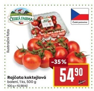Rajčata koktejlová Česká farma