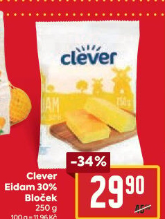 Sýr Eidam 30% Clever