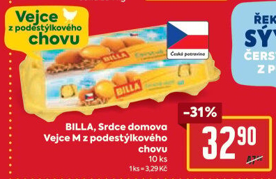 Vejce z podestýlky M Billa