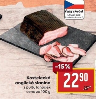 Anglická slanina kostelecká
