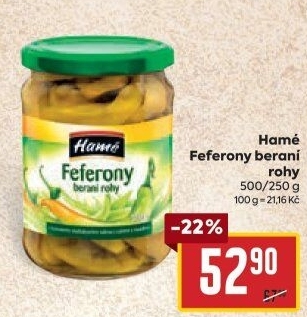 Feferony beraní rohy Hamé