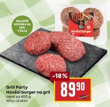 Hovězí burger Grill Party