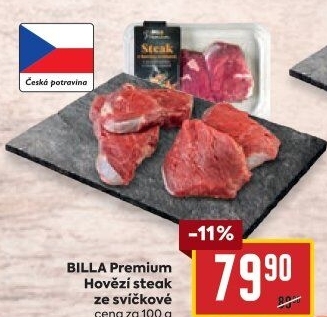 Hovězí steak ze svíčkové Billa Premium