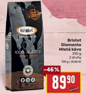 Mleté kávy Diamante Bristot