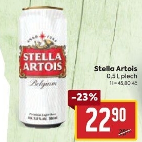 Pivo světlý ležák Stella Artois