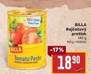 Rajčatový protlak Billa
