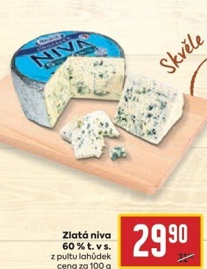 Sýr Niva zlatá Jihočeská 60% Madeta