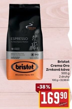 Zrnková káva Crema Oro Bristot