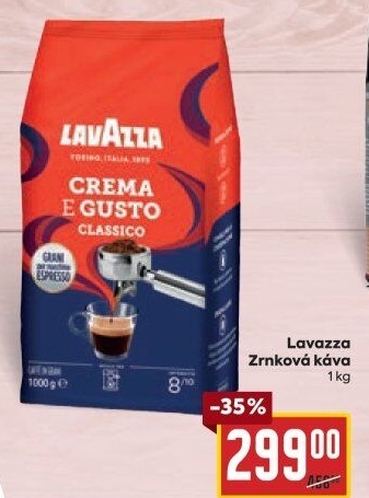 Zrnkové kávy Lavazza