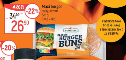 Bulky na hamburger Schulstad