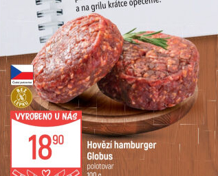 Hovězí hamburger Globus