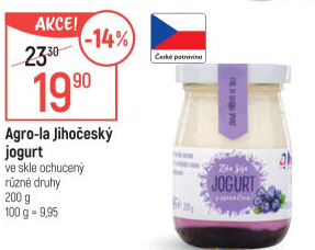 Jogurt ochucený jihočeský Agro-La