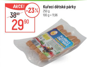 Kuřecí párky DZ Klatovy
