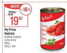 Rajčata krájená My Price