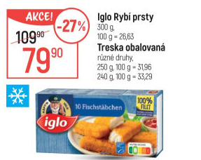 Rybí prsty mražené Iglo