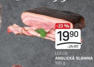 Anglická slanina LE&amp