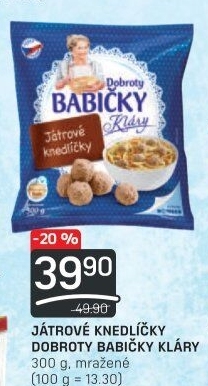 Knedlíčky játrové mražené Dobroty Babičky Kláry