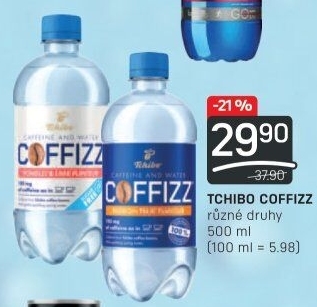 Ochucená voda kofeinová Coffizz Tchibo