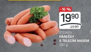 Párečky s telecím masem Steinex