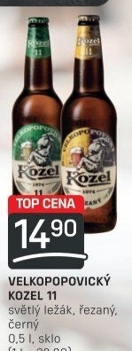 Pivo světlý ležák 11° Medium Velkopopovický Kozel