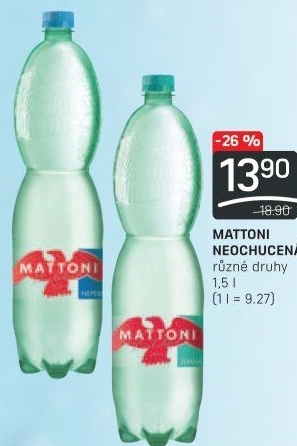 Přírodní voda Mattoni