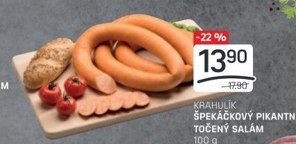 Salám špekáčkový pikantní točený Krahulík