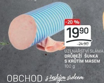 Šunka drůbeží s krůtím masem Sláma