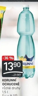 Voda ochucená Korunní