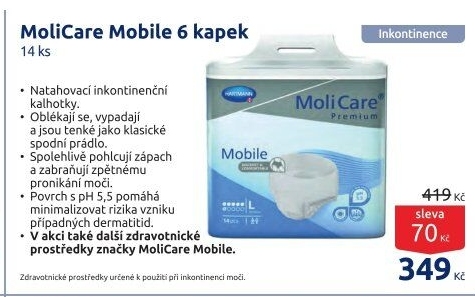 Kalhotky dámské inkontinenční Molicare Mobile Hartmann-Rico