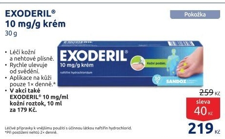Krém na mykózu Exoderil