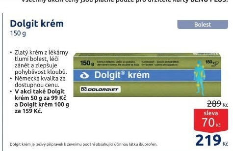 Krém proti bolesti a zánětu Dolgit