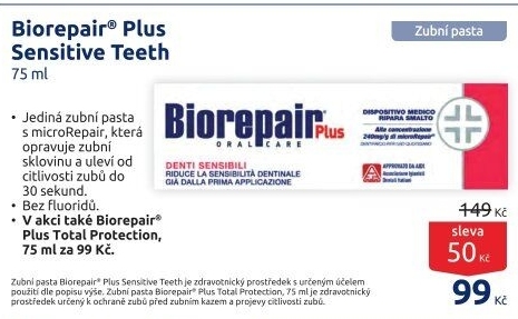 Pasta na zuby Sensitive Teeth Biorepair Plus