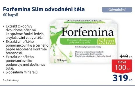Přípravek na odvodnění a na hubnutí Forfemina Slim