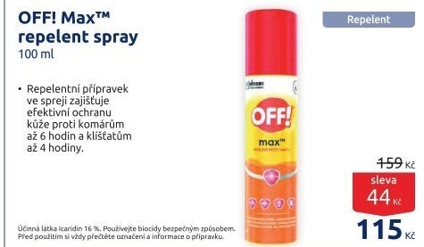 Repelent sprej na komáry a klíšťata Max Off!