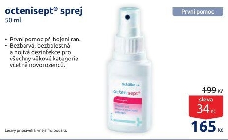 Roztok sprej na podporu hojení ran Octenisept