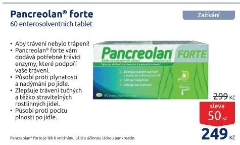 Tablety na zažívání Pancreolan Forte