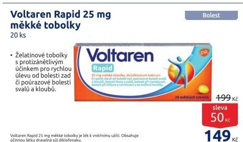 Tobolky proti bolesti Rapid Voltaren