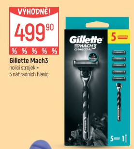 Holicí strojek pánský Gillette Mach 3 Charcoal