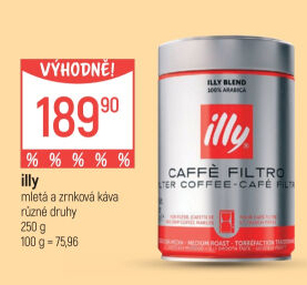Mletá káva Espresso Illy