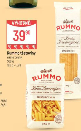 Semolinové těstoviny Rummo