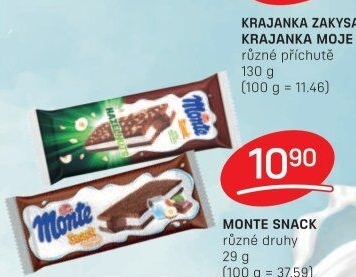 Dezert mléčný Monte Snack Zott