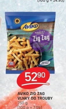 Hranolky vlnky mražené Zig Zag Aviko