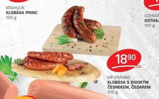 Klobása s divokým česnekem Krásno