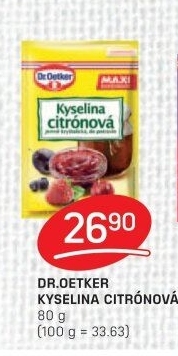 Kyselina citronová Dr. Oetker