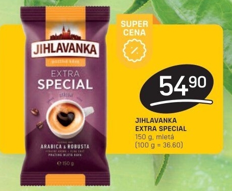 Mletá káva extra speciál Jihlavanka