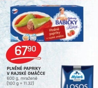 Papriky plněné v rajské omáčce mražené Dobroty babičky Kláry