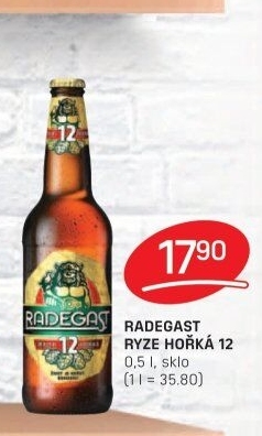 Pivo světlý ležák 12° Ryze hořká Radegast