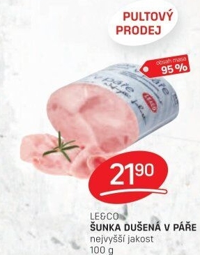Šunka dušená nejvyšší jakosti LE&amp